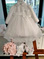 Ballerina glitter neonata Ballerina glitter per neonata con fibbia dorata e fiocchetto.