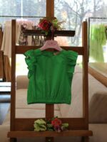 Blusa Blusa corta con elastico in vita - 100% cotone. Modello con volant al giromanica.