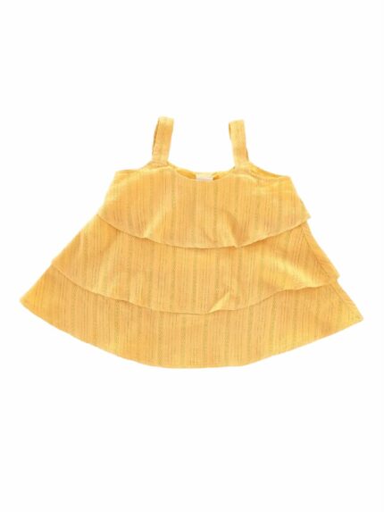 Canotta Rainforest Ativo Kids Canotta per bambina a tinta unita, tessuto 100% cotone leggermente traforato, modello a balze.