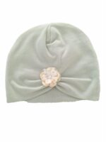 Cappellino neonata Fiori di Campo Cappellino/turbante per neonata in jersey di cotone con decoro fiore. Made in Italy Glam Lista Nascita Corredino