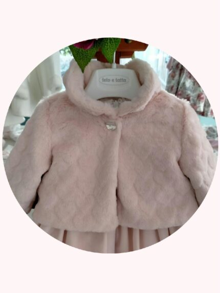 Giacchina ecopelliccia Cuori Coprispalle in ecopelliccia Cuori. Made in Italy Accessori Cerimonia ROSA