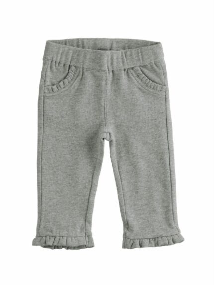 PANTALONE FELPA ROUCHE MINIBANDA - Pantalone per neonata in felpa garzata con rouches.