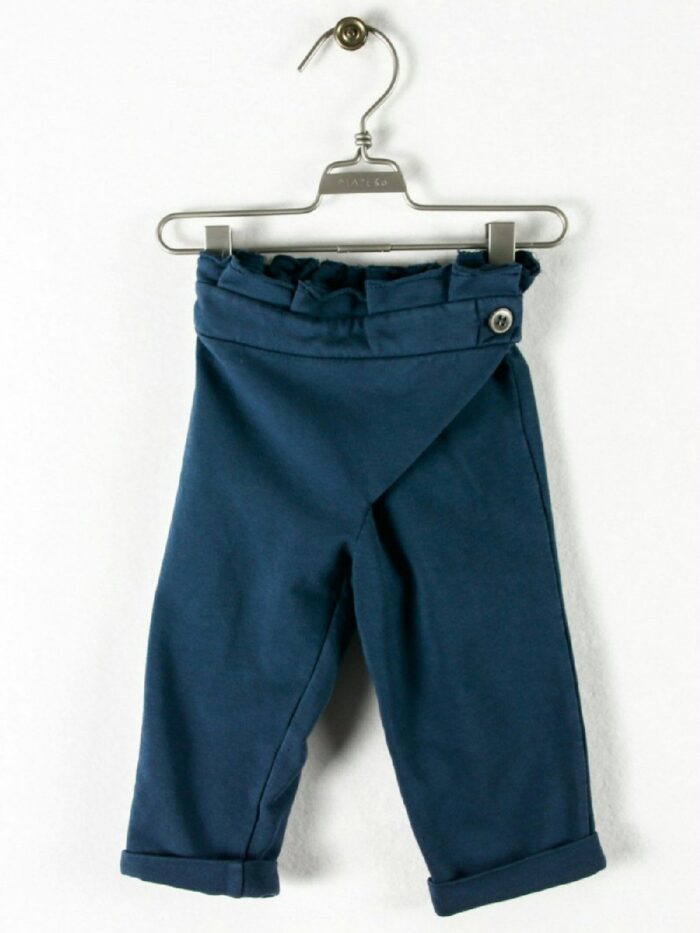 PANTALONI BABY JERSEY MAPERÒ - Pantaloni baby in jersey di cotone elasticizzato, allacciatura laterale.
