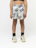 Shorts felpa fantasia Shorts in felpa a vita alta arricciata - 100% cotone - stampa fantasia tigre all over.