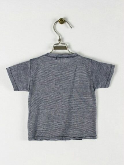 T.SHIRT COTONE RIGATA ROUCHE T.shirt girocollo baby a manica corta in cotone elasticizzato, motivo rigato e decorazione volant.