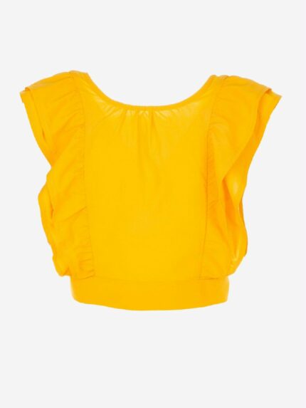 T.shirt m/c Maiolica Ativo Kids T.shirt per bambina con maniche ad aletta e dettaglio rouches.