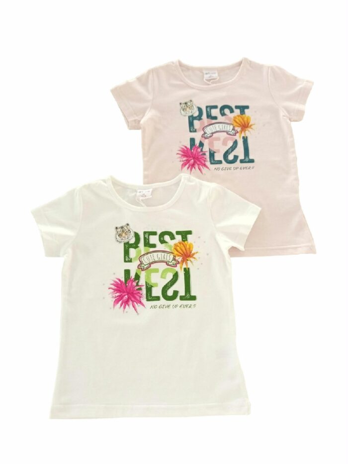T.shirt m/c Rainforest Ativo Kids T.shirt stampata per bambina in cotone a maniche corte.