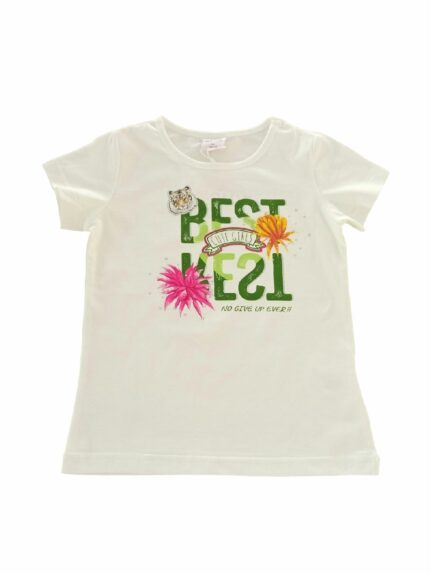 T.shirt m/c Rainforest Ativo Kids T.shirt stampata per bambina in cotone a maniche corte.
