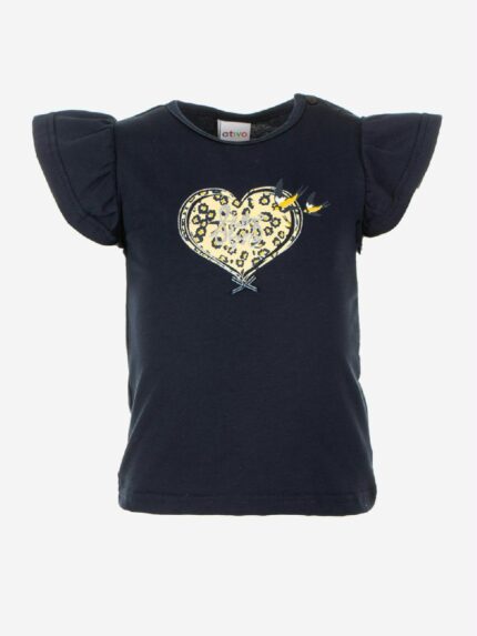 T.shirt m/c Spring Breeze Ativo Kids T.shirt stampata in jersey di cotone per bambina con maniche corte a volant.