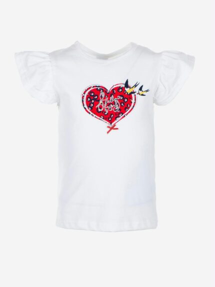 T.shirt m/c Spring Breeze Ativo Kids T.shirt stampata in jersey di cotone per bambina con maniche corte a volant.