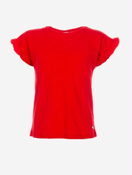 T.shirt m/c Spring Breeze Ativo Kids T.shirt da bambina a tinta unita in jersey di cotone elasticizzato con manica corta arricciata. Disponibile nei colori blu, rosso e bianco.