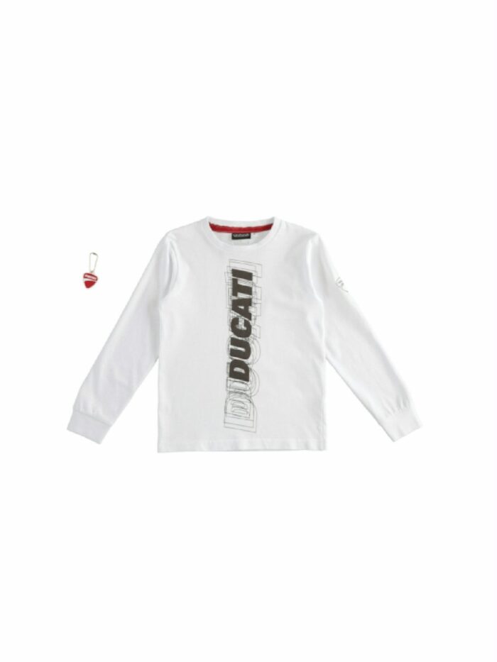 T.SHIRT M/LUNGA SARABANDA - T.shirt a manica lunga, 100% cotone, logo DUCATI verticale.