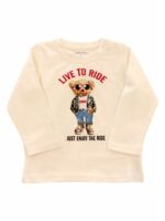 T.SHIRT M/LUNGA LIVE TO RIDE T.shirt baby in cotone a manica lunga, stampa LIVE TO RIDE.