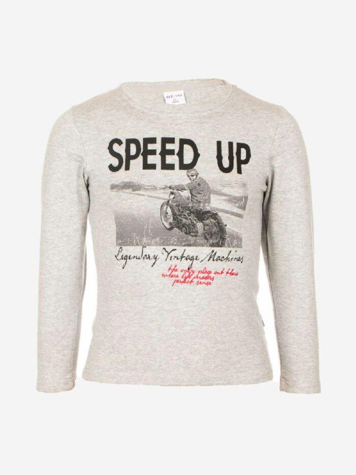 T.SHIRT M/LUNGA SPEED UP T.shirt in cotone a manica lunga, stampa SPEED UP. Taglia 4/16 anni.