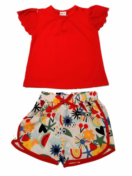 Shorts viscosa Summer Of Love Shorts - 100% cotone - con cintura elastica, fiocchetto applicato in vita e fondo stondato profilato in tessuto.