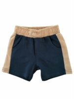 Bermuda felpa Bermuda in jersey di cotone stretch con taschine laterali, cintura elastica e bande laterali a contrasto, taschina dietro.