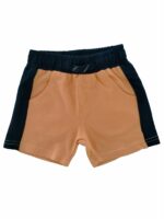 Bermuda felpa Bermuda in jersey di cotone stretch con taschine laterali, cintura elastica e bande laterali a contrasto, taschina dietro.