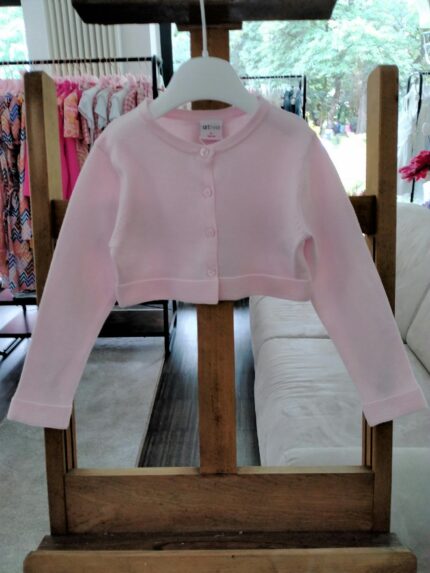 Cardigan corto Cardigan corto in cotone elasticizzato, allacciatura a bottoni. ROSA