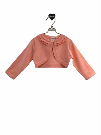 COPRISPALLE BABY COTONE ATIVO KIDS - Coprispalle con allacciatura a bottone e motivo rouches allo scollo, colori diversi. Taglie 6/36 mesi.