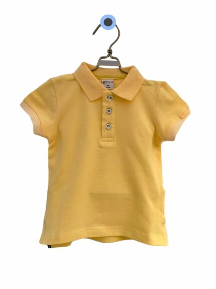 POLO COTONE M/C PROFILO RIGHE ATIVO KIDS - Polo in cotone elasticizzato a maniche corte con profilo rigato. Taglie 6/36 mesi.