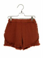 SHORTS IN GARZA MAPERÒ - Shorts in garza - 100% cotone - elastico regolabile in vita, bordo frangia. Taglie da 3 mesi a anni.