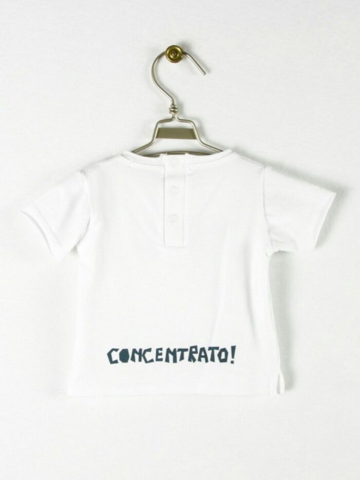 T.SHIRT BABY MACCHÈ PICCOLO T.shirt baby di cotone a manica corta, stampa testo fronte/retro.