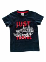 T.SHIRT COTONE M/CJUST TRAVEL ATIVO KIDS - T.shirt girocollo in cotone a manica corta, stampa TRAVEL.