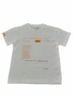 T.shirt manica corta T.shirt stampa testo a maniche corte in cotone stretch.