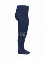 Calzamaglia neonata Calzamaglia basic in cotone per neonata a maglia rasata, fiocco gros-grain sul lato.