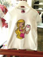 T.shirt manica corta Barbie T.shirt a manica corta - 100% cotone, stampa Barbie. Made in Italy Barbie