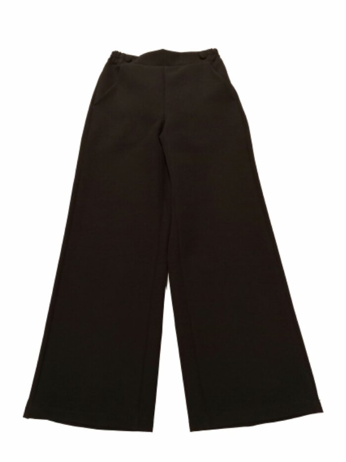 Pantaloni ragazza Pantaloni dal taglio diritto con tasche laterali, cinta elastica dietro. Made in Italy