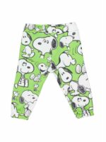 Pantalone felpa baby Divertenti pantaloni in felpa dal peso invernale, cintura elastica con coulisse, fondo elasticizzato, stampa Snoopy all over. Made in Italy