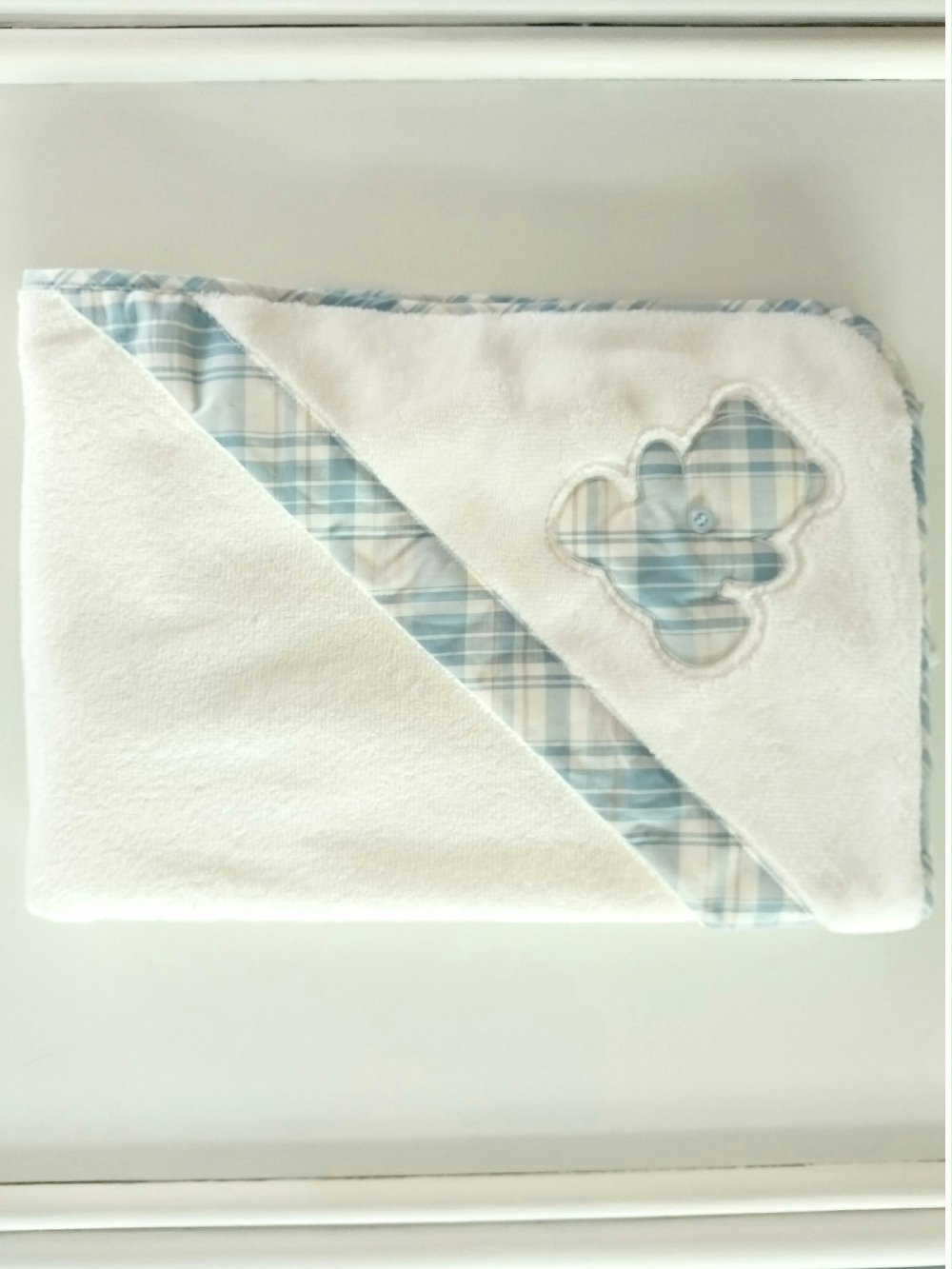 Asciugamano spugna Dolce Orsetto Quadrato Spugna Neonato - Eleganza e Morbidezza Made in Italy Nursery Lista Nascita Nascita Lui Idea Regalo Corredino