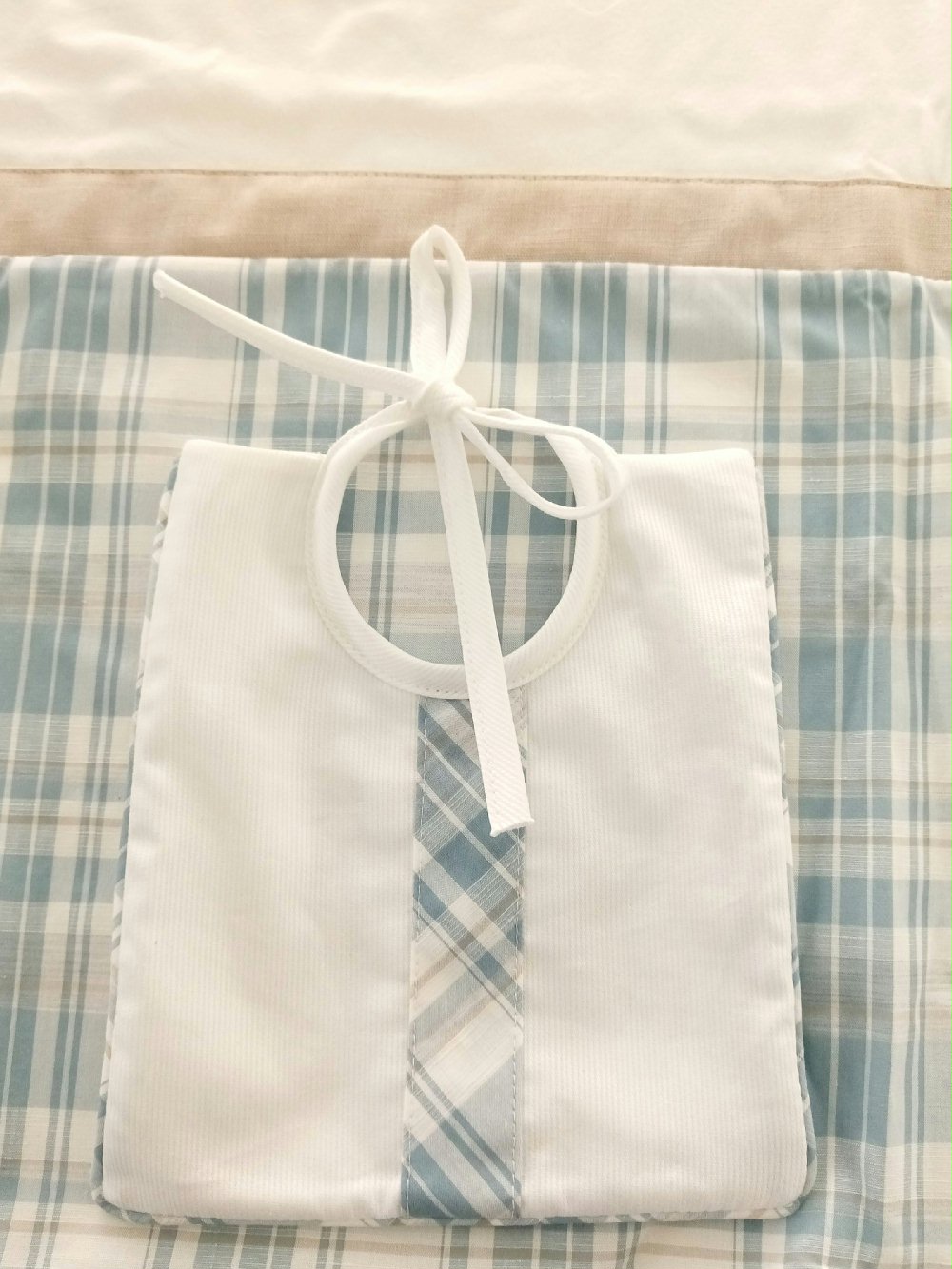 Bavetta neonato Dolce Orsetto Bavetta Piquet - Eleganza per il Tuo Bimbo Nascita Lei Nursery Lista Nascita Idea Regalo Corredino