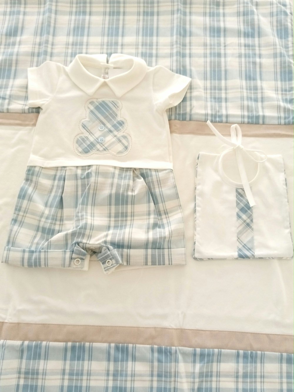 Bavetta neonato Dolce Orsetto Bavetta Piquet - Eleganza per il Tuo Bimbo Nascita Lei Nursery Lista Nascita Idea Regalo Corredino