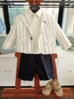 Giacca bambino Giacca da Cerimonia per Bambino con Pochette - Stile Italiano con Dettagli Fantasia Made in Italy Completo Cerimonia Bambino Cerimonia Emanuel Pris_Pe25 Cerimonia Lui