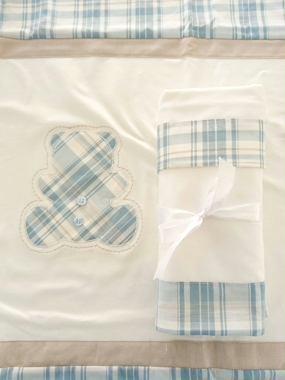 Lenzuolino culla Dolce Orsetto Set Lenzuolino Culla Neonato - Eleganza e Qualità Made in Italy Nursery Lista Nascita Nascita Lui Idea Regalo Corredino