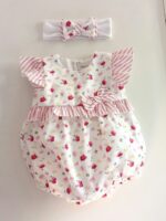 Pagliaccetto neonata Fiori di Coccole Pagliaccetto Neonata - Fiori e Delicatezza Made in Italy Lista Nascita Idea Regalo Corredino