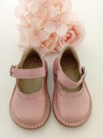 Scarpa bimba Scarpina in Pelle Rosa Eureka - Calzature Artigianali per Bambine Italiane Made in Italy Scarpe pelle