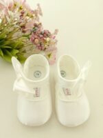 Scarpina culla neonata Scarpina Culla Neonata con Fiocco Laterale - Ambarabà Made in Italy Abito da Battesimo Abito da Cerimonia Neonata Accessori Cerimonia Cerimonia Lei