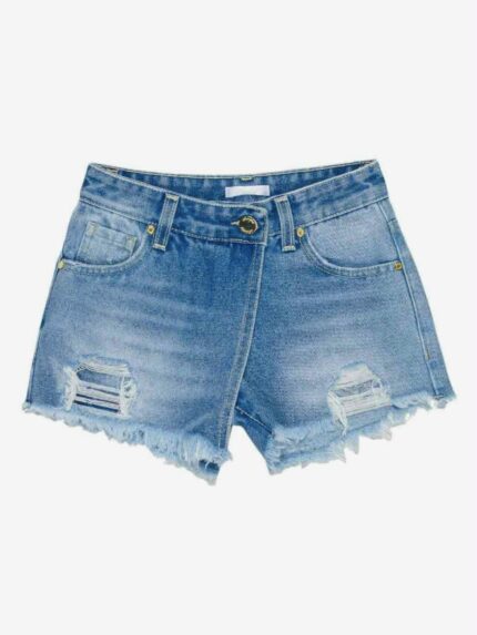 Shorts jeans ragazza Shorts con Strappi - Look Fashion per Teenager Lù-Lù Made in Italy