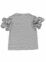 T.shirt manica corta ragazza T.shirt Rigata in Cotone Stretch LÙ-LÙ - Stile Casual Chic con Dettagli Fashion Made in Italy