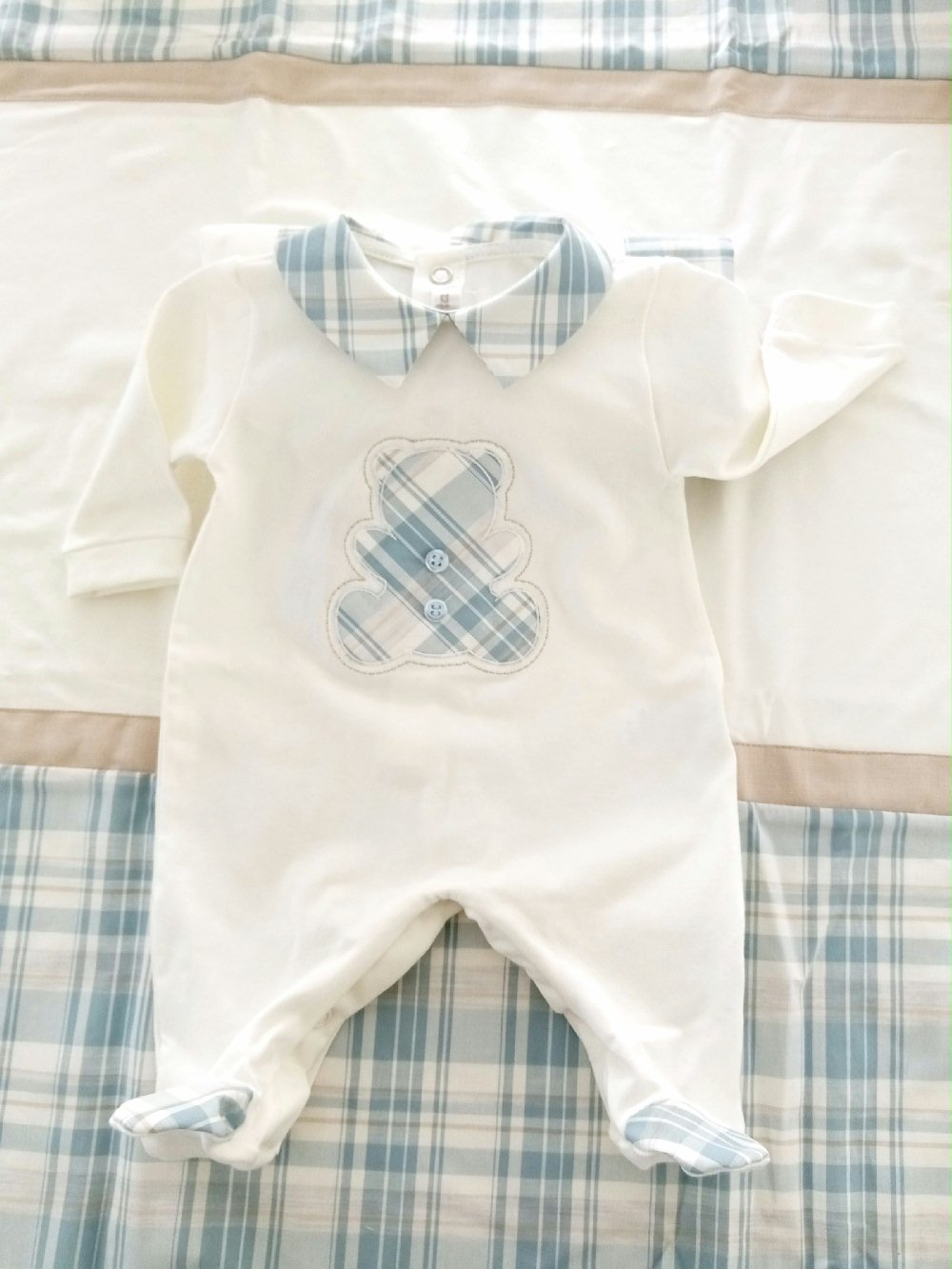 Tutina neonato Dolce Orsetto Tutina Neonato - Eleganza e Comfort Made in Italy Nascita Lei Nursery Lista Nascita Idea Regalo Corredino