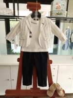 Pantalone elegante Pantalone Bambino Emanuel Pris - Comfort e Eleganza per Look Versatili Made in Italy Cerimonia Neonato Cerimonia Lui