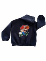 Felpa zip Air Mario Felpa Zip Bambino con Cappuccio - Stampa Air Mario - Tessuto Scuba - Mousse Kids Air Mario