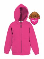 Felpa zip bimba Arthur Felpa Bambina con Zip e Stampa Barboncino Arthur sul Retro - Mousse Kids Mousse bambina AI24 Arthur