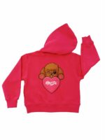 Felpa zip bimba Arthur Felpa Bambina con Zip e Stampa Barboncino Arthur sul Retro - Mousse Kids Mousse bambina AI24 Arthur