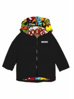 Piumino reversibile bimbo Superfriends Piumino Reversibile Bambino con Cappuccio Stampa Superfriends - Mousse Kids Superfriends
