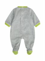 Tutina ciniglia neonato Tutina neonato in ciniglia con piedini - Ricamo automobiline | Melby