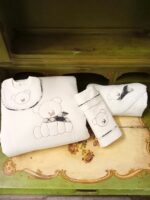 Bavetta Soffice Orsetto Bavetta per neonato in cotone piquet con ricamo orsetto e bordo a quadri - Made in Italy Made in Italy Nursery Lista Nascita Nascita Lui Idea Regalo Corredino